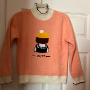 Cute Graphic Peach Sweater